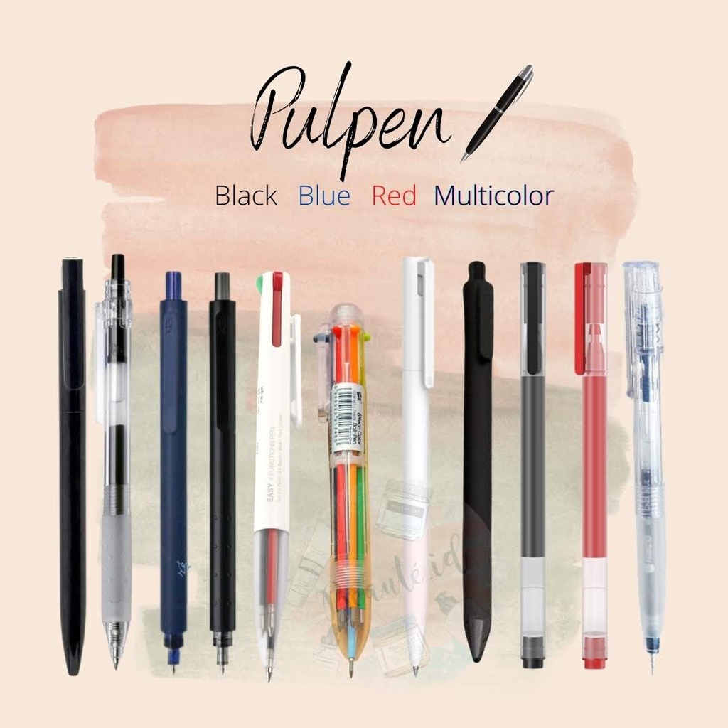

Pulpen Pena Bolpoin Pen Gel Tinta Ink Pen KACO 0.5mm Alat Tulis Kantor Kerja Sekolah Kuliah Premium Hitam Biru Merah Multicolor / Black / Blue / Red