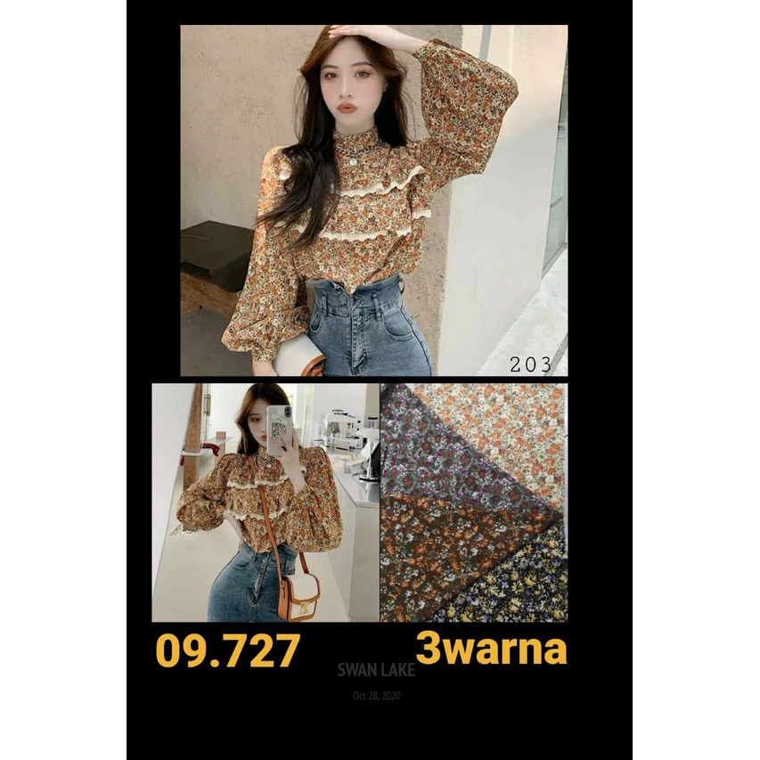 BLUS IMPORT [IMPORT ORIGINAL] MOTIF BUNGA [DIJAMIN REAL PICTURE] BLUS ZARA