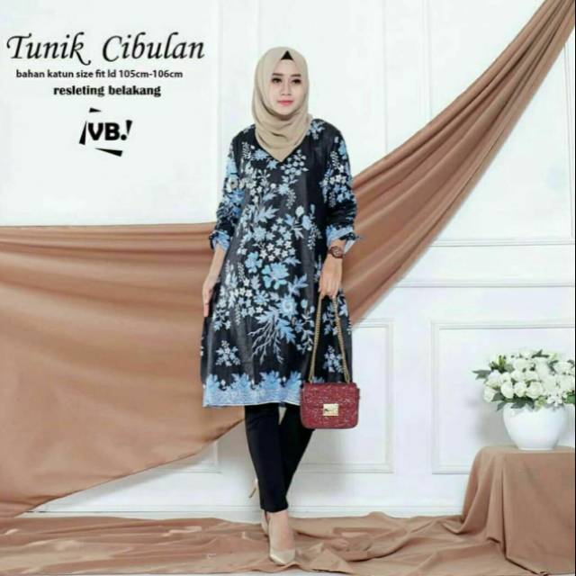 Tunik Cibulan Wanita Sakura Katun