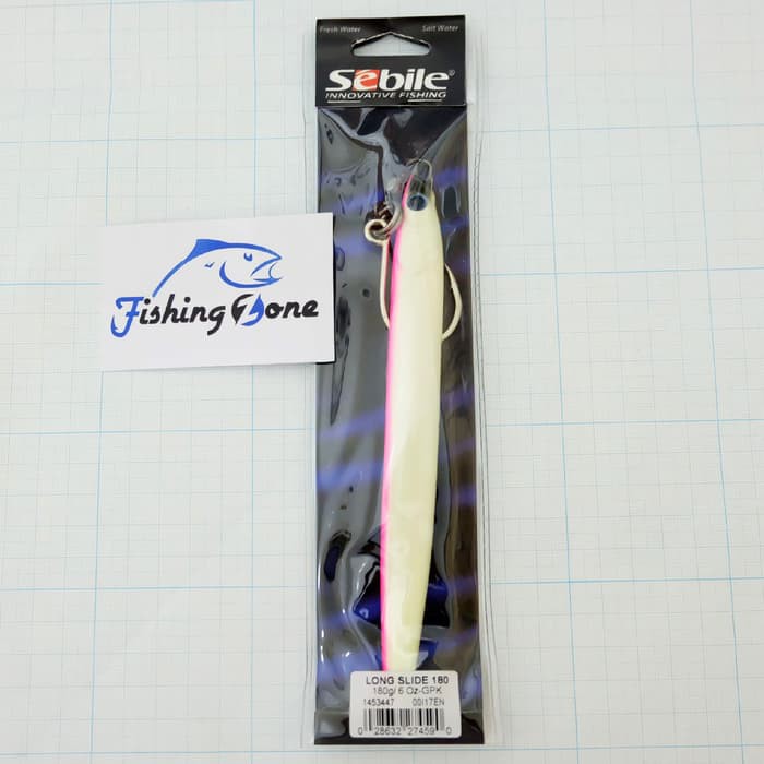 Sebile LONG SLIDE Jig 180g color GPK (Glow Pink) AP-828