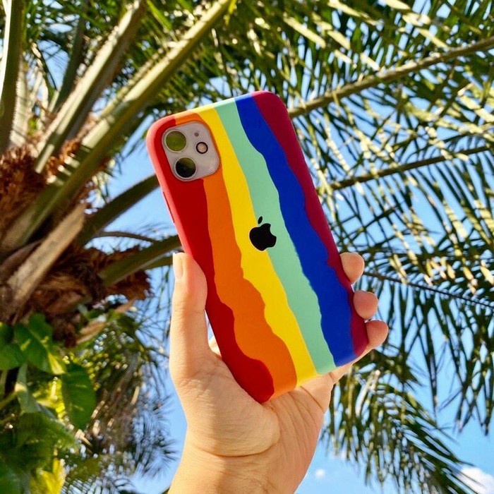 SILICON LOGO PRIDE EDITION RAINBOW IPHONE 11 PRO 11 PROMAX 12 MINI 12 PRO 12 PROMAX