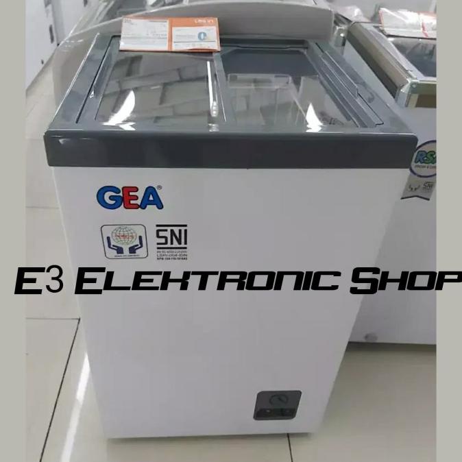 Gea Sd-103 Sliding Flat Glass Freezer Sd103 Kulkas Pembeku Ice Cream