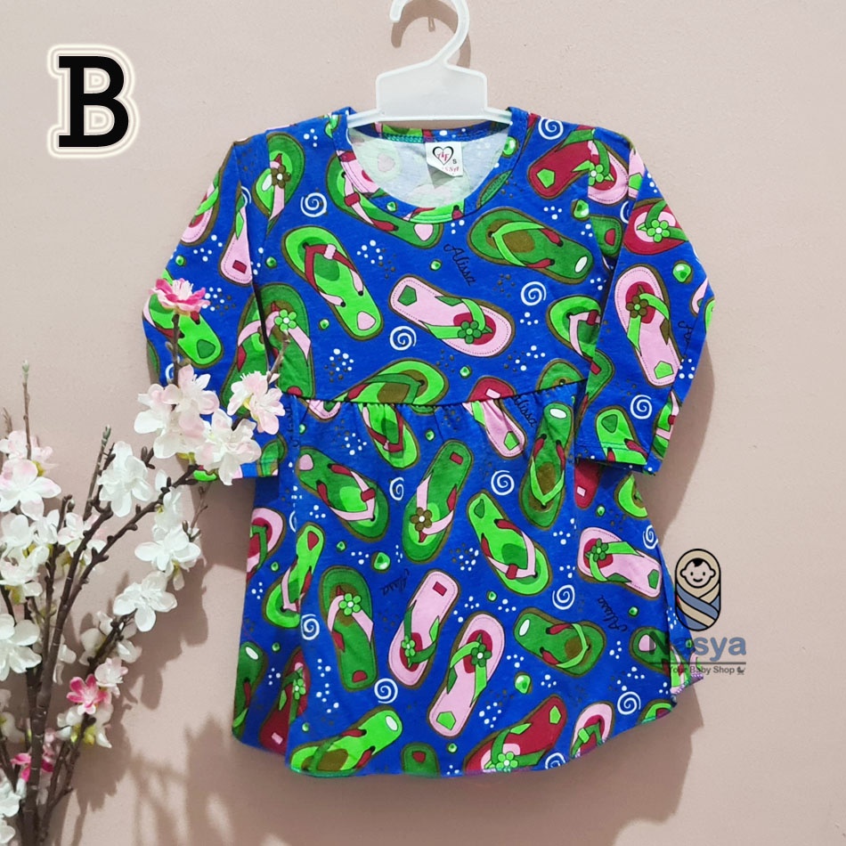 [E-007] Dress lengan panjang bayi / dress lengan anak 3-12 bulan