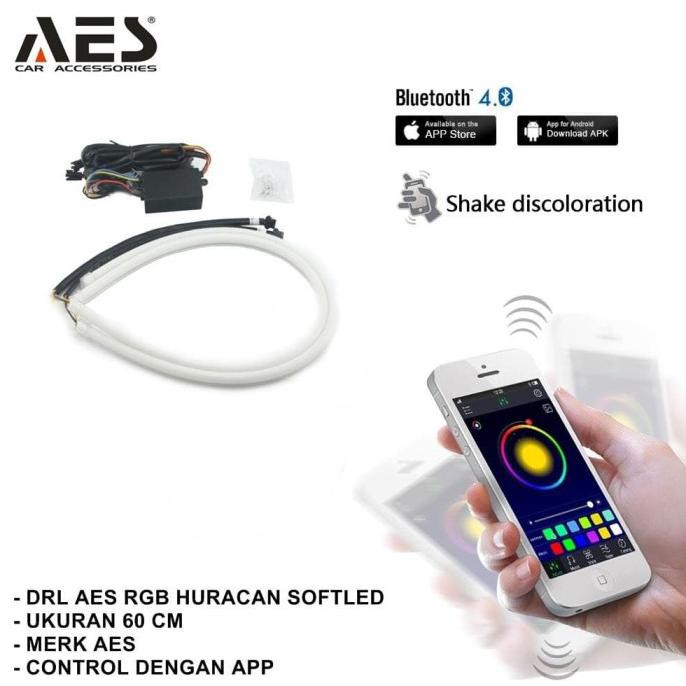 Produk Lampu Drl Rgb Aes Huracan Softled 60 Cm Merk Aes Day Running Light Aes Bagus