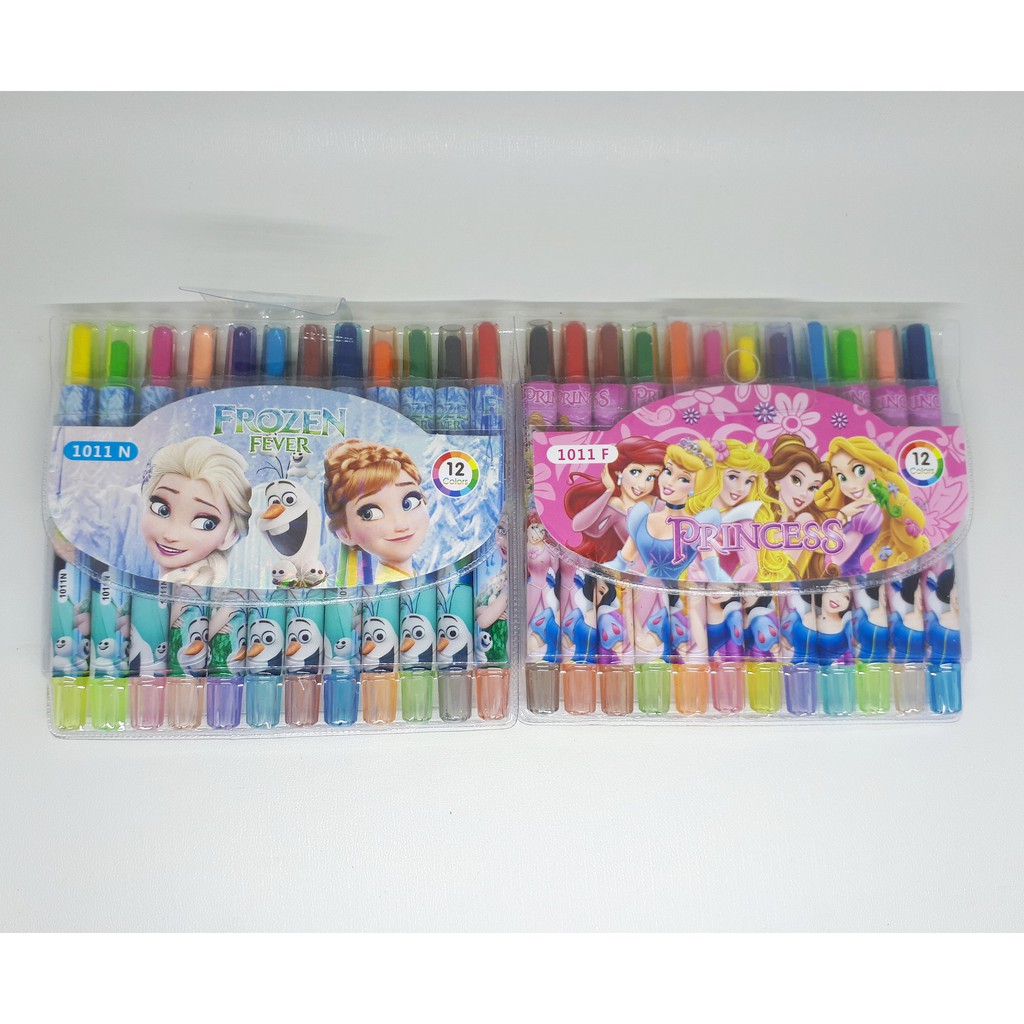Crayon Putar 12C (Tsum-Tsum, Barbie, Doraemon, Hello Kitty, Little Pony, Cars, Princess, Frozen)