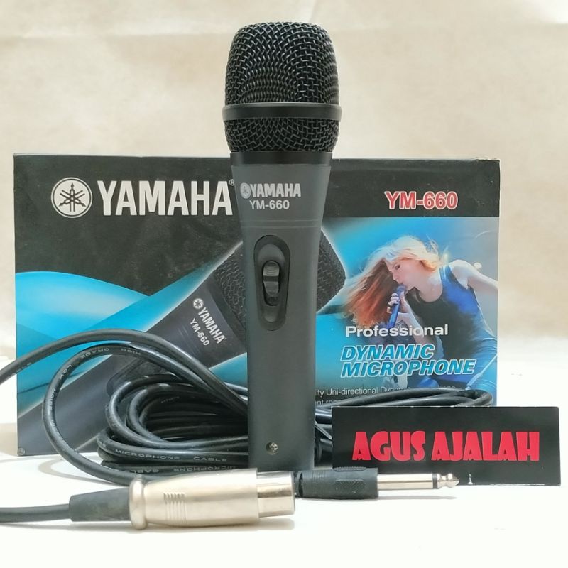 microphone kabel panjang 5meter terbaru agusajalah Yamaha ym-660 dynamic microphone wireless sistem 