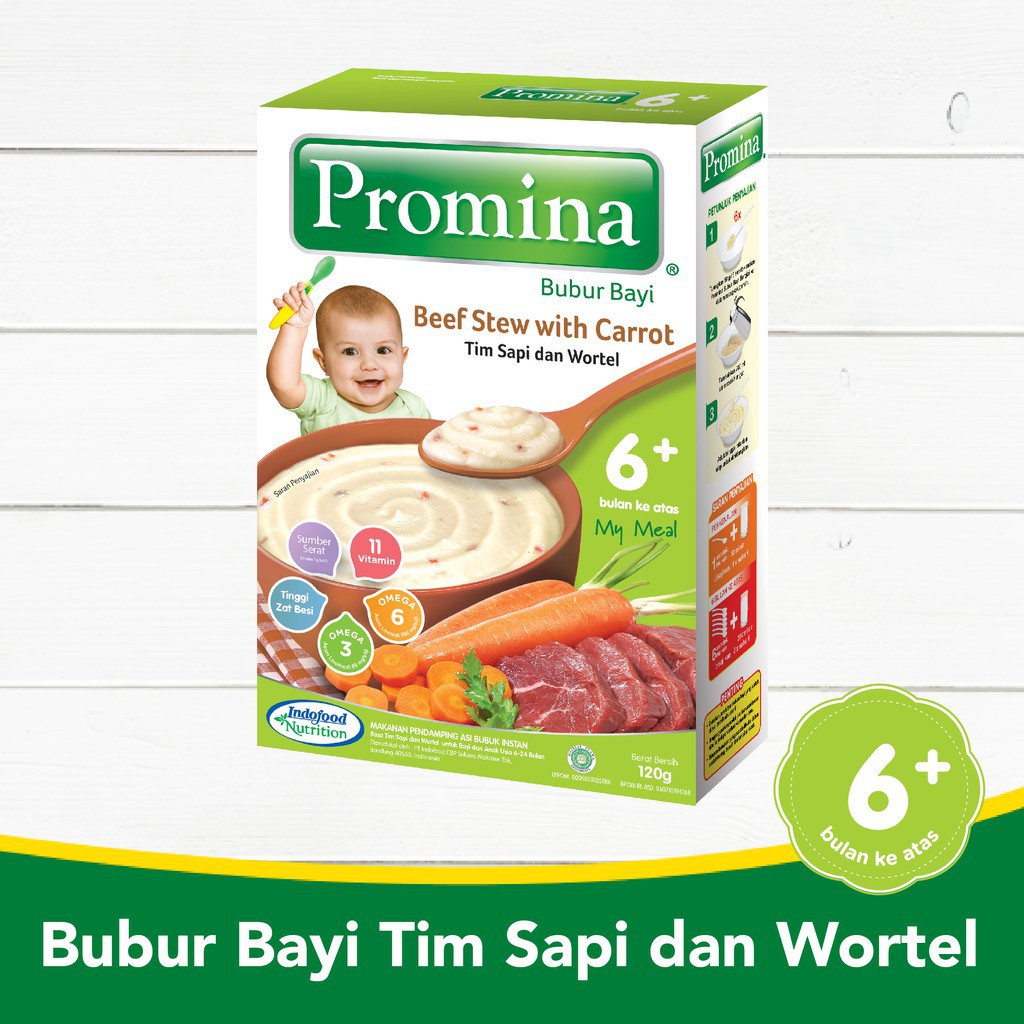 PROMINA BUBUR BAYI TIM SAPI &amp; WORTEL 120G