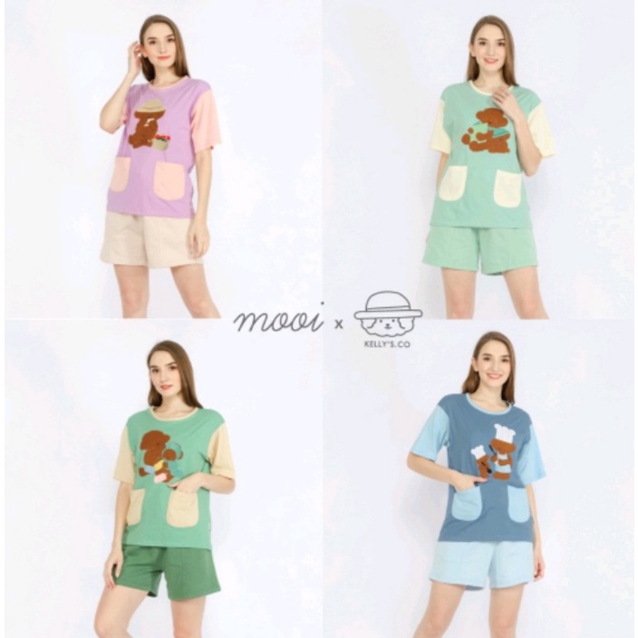 Mooi x Kellysco Twin Pocket Tee 1-5 tahun Anak dan Ibu ( Mom / Wanita ) CBKS