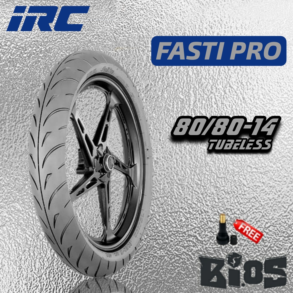 IRC FASTI PRO 80/80-14 TUBELES RACING SOFT COMPOUND BAN SPORT/NIKUNG