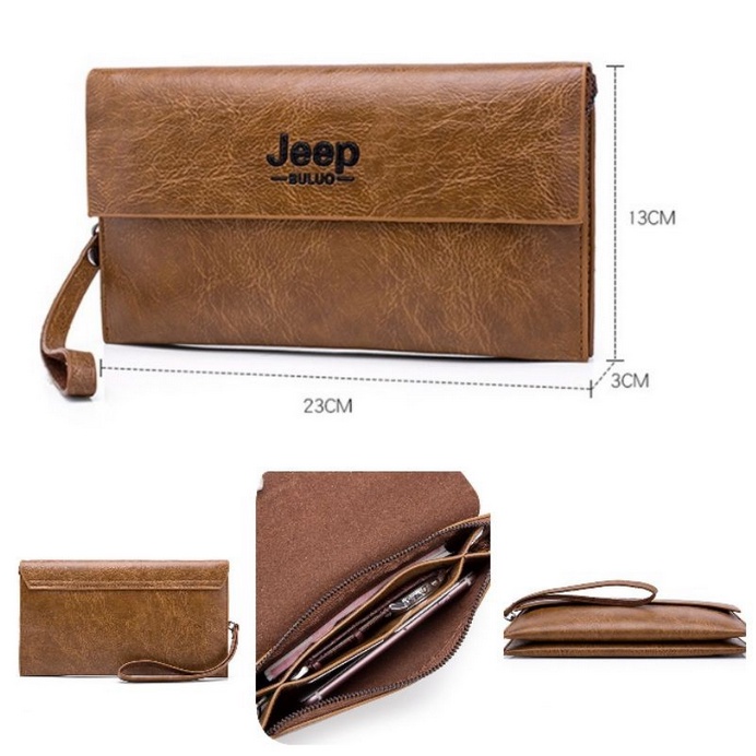 Classic Leather Jeep Buluo Wallet 1717 / Dompet Pria Wanita Import / Dompet Tangan Pria Kulit Classic / Dompet Jeep Buluo / Clucth Unisex / Hand Bag DP202