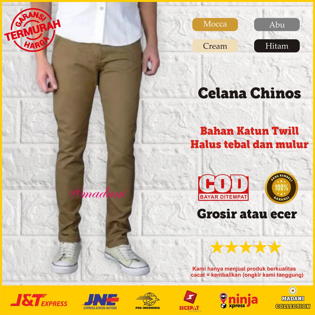  CELANA  CHINO PANJANG  PRIA  SLIMFIT MURAH ORIGINAL DISTRO  