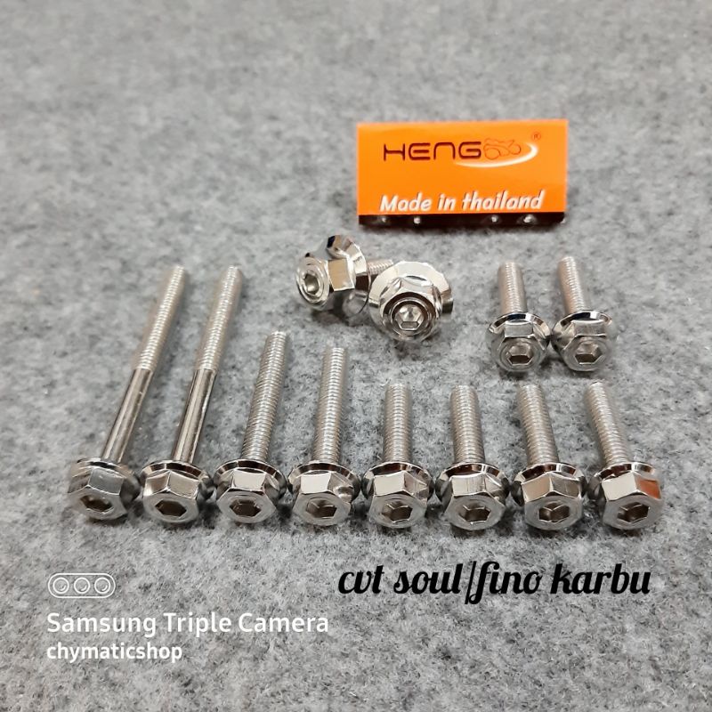 BAUT PROBOLT CVT MIO SOUL/FINO KARBU STAINLESS 2 KUNCI