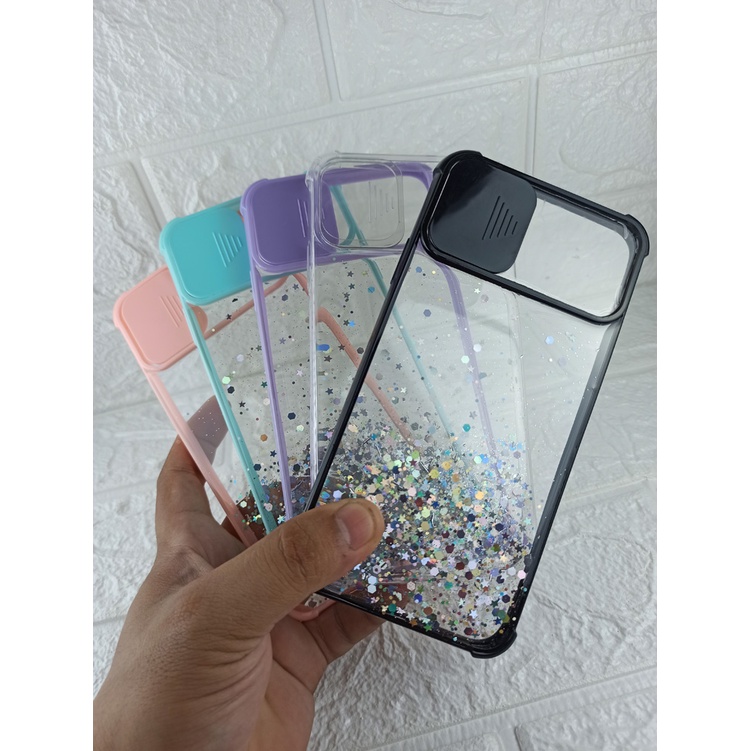 CASE IPHONE 6/6S/6+/6S+/7+/8+/X/XS/11/11 PRO/11 PRO MAX GLITTER CASE SLIDE KAMERA PROTECTION/Anti Crack