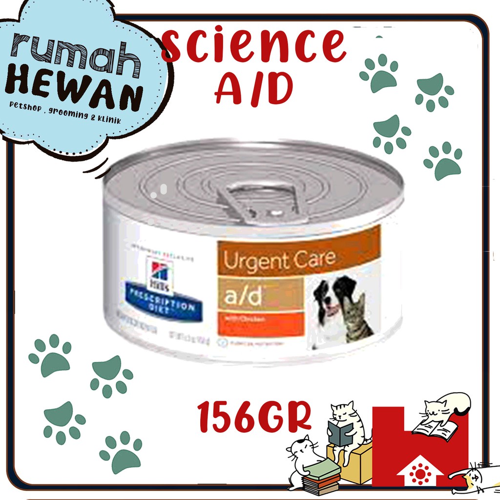 Hills Science Diet A/D Urgent Care 156gr - Makanan Kucing &amp; Anjing Susah Makan