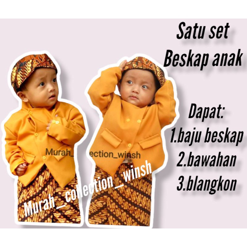 Beskap anak laki laki / beskap bayi / baju adat anak / baju jawa bayi laki laki