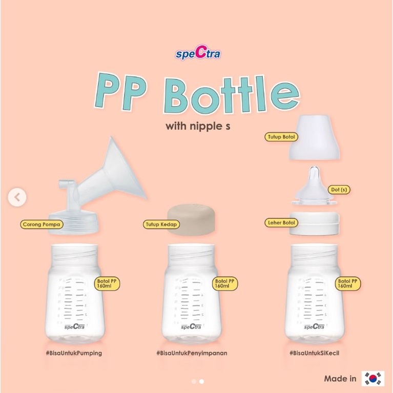 Spectra ALL NEW PP Feeding Bottle | Botol Susu PP Spectra