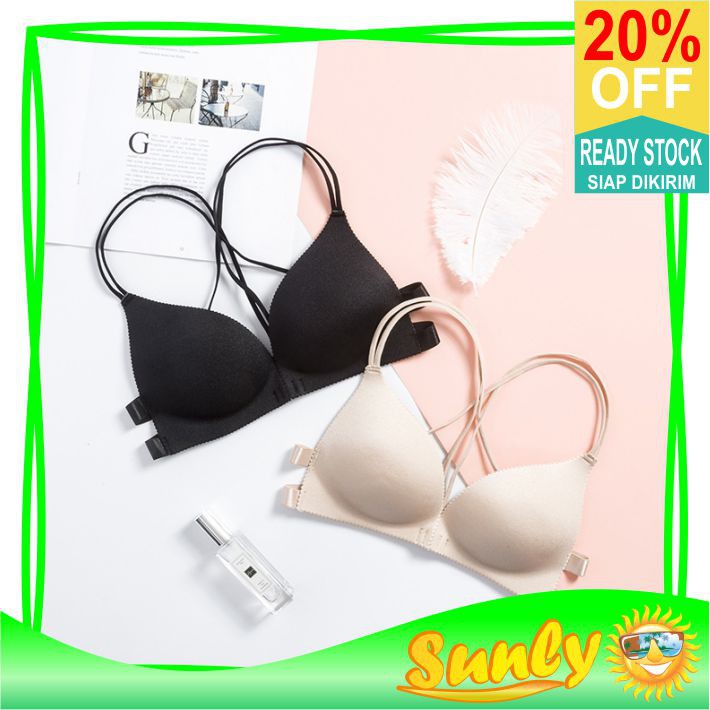 ☀ Sunly ☀ A128 Bra Wanita Model One-Piece Bra Bralette Push Up dengan dan Bergaya Sexy Korea