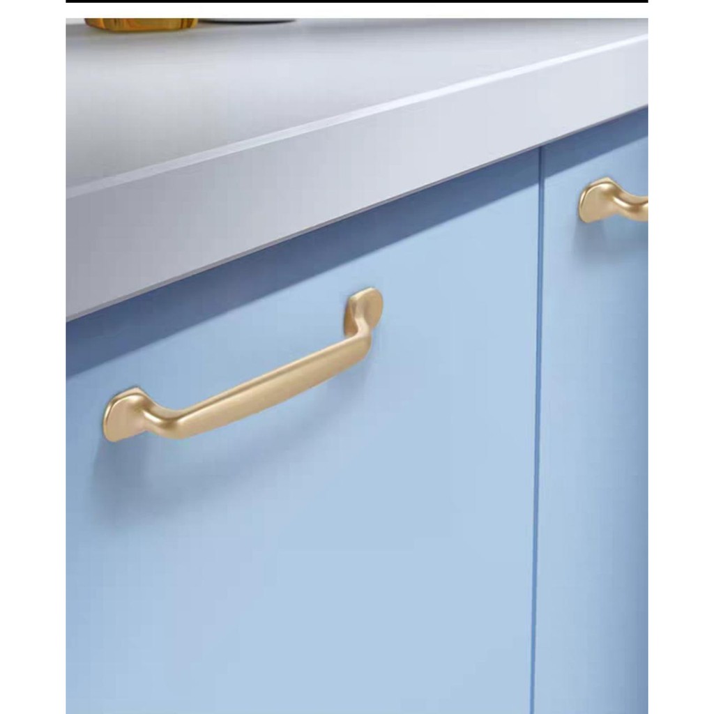 Tarikan Handel Gold / Emas Handle Laci Pintu Lemari Minimalis Gagang Pull Bar Lemari Dapur Kitchen