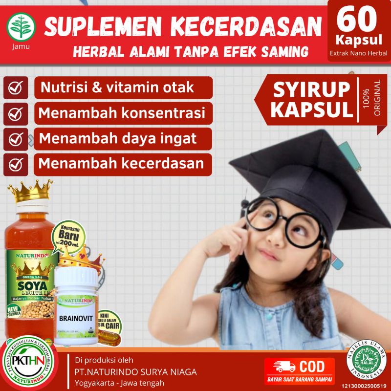 SUPLEMENT KECERDASAN OTAK ANAK HERBAL VITAMIN OTAK ANAK PRESTASI MENAMBAH KONSENTRASI DAN DAYA INGAT NUTRISI DAN VITAMIN OTAK ANAK