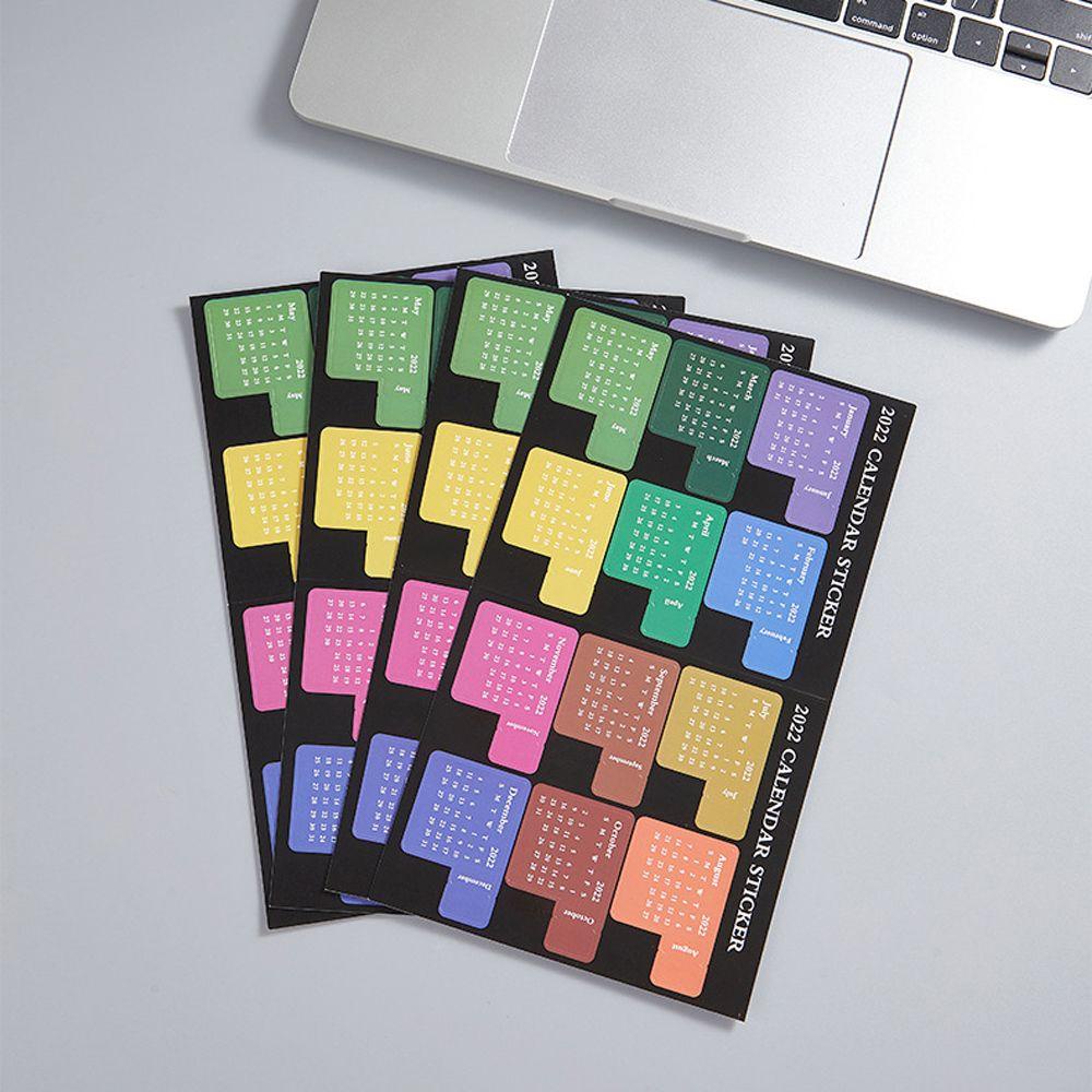 Agustina 2022stiker Kalender Wanita Planner Harian Mingguan Notebook Kantor Sekolah Self Adhesive Index Stickers