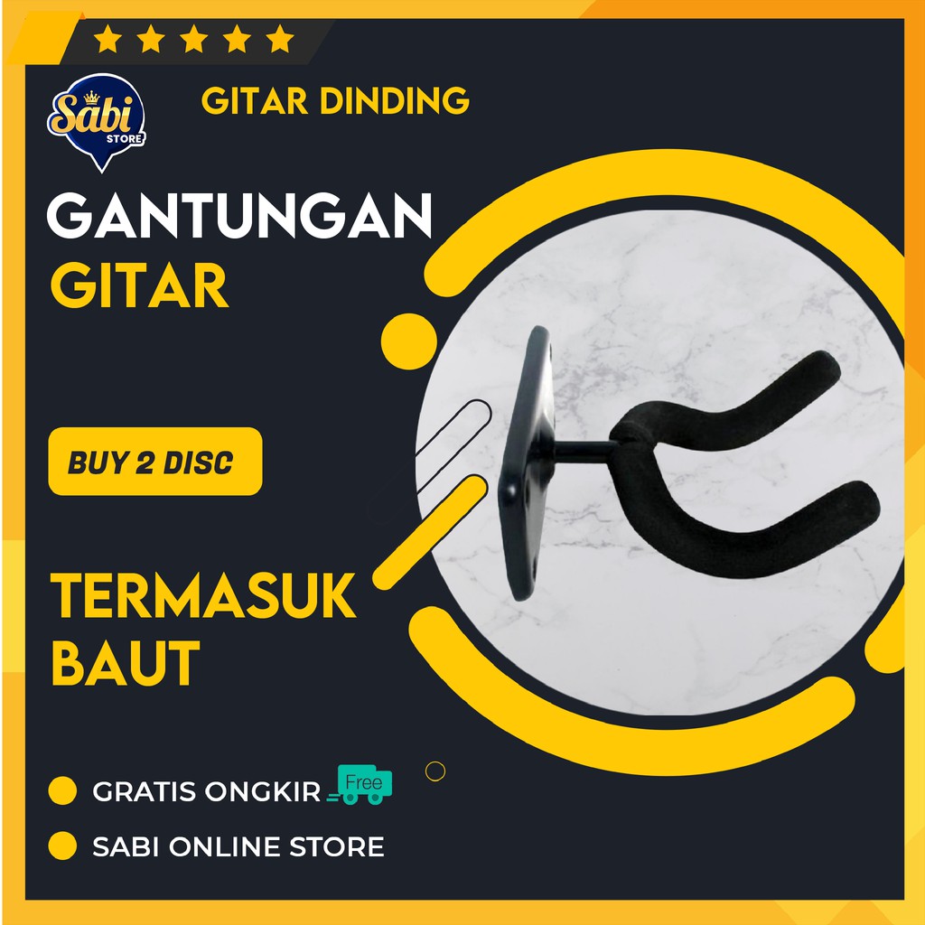 BRACKET GANTUNGAN GITAR DINDING / STAND GITAR GUITAR AKUSTIK ELEKTRIK
