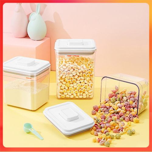 TOSU Toples Kotak Tempat Penyimpanan Susu Snack Bayi Portable Sealed Anti Tumpah Mr DIY perlengkapan