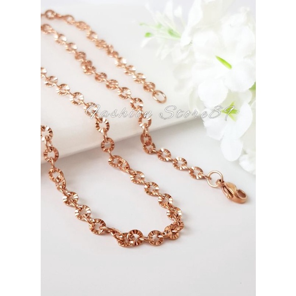 New Kalung Fashion Nuri Bunga Besar Rosegold Nori Ukir Titanium Rosegold impor antikarat