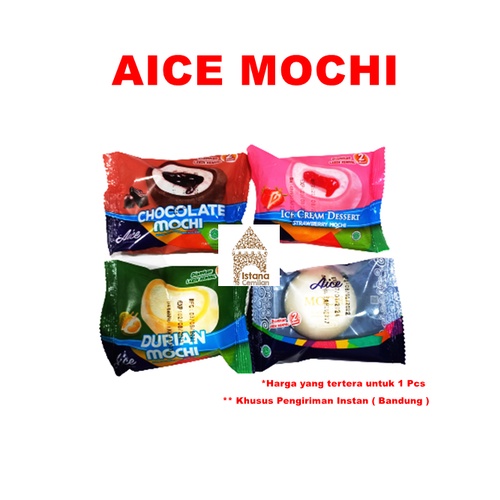 Aice Mochi Ready All Varian ( Cokelat Strawberry Durian Vanila ) Es Krim Ice Segar