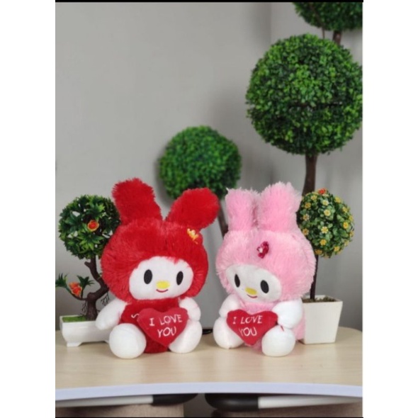 SNI BONEKA KELINCI MELODI 40 cm untuk kado ulang tahun anak pacar teman laki perempuan pria wanita cowok cewek   gemes import ori premium original JUMBO BESAR MINI KECIL  everly.id everlyid gemoy lucu