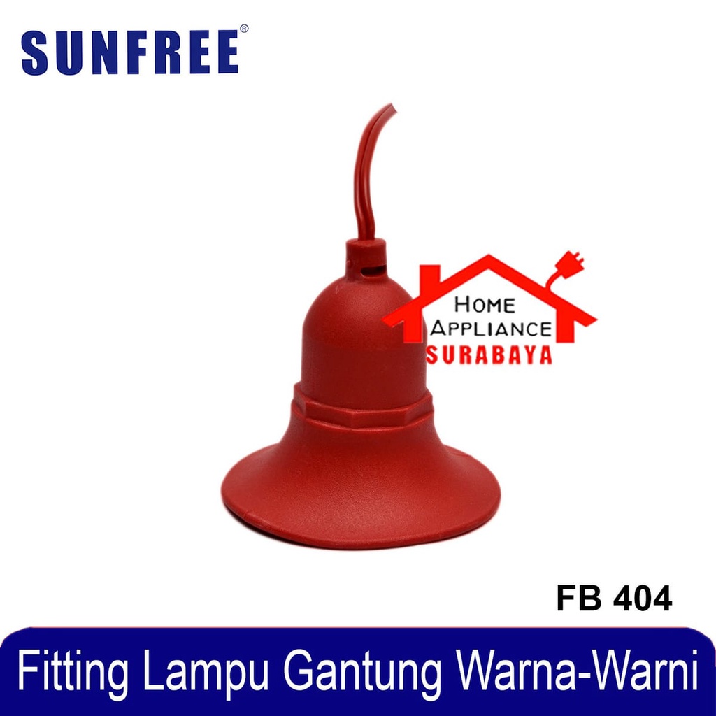 Fitting Lampu Gantung Karet Waterproof - Anti Air E27 SUNFREE FB-404 / FB404