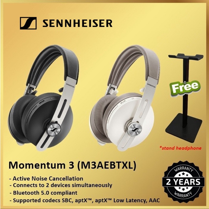 Sennheiser Momentum 3 Bluetooth Wireless Noise Cancelling Headphones - M3AEBTXL