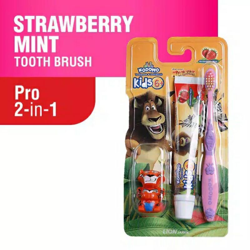 Kodomo Pasta dan Sikat Gigi 6+ Pro Kids 2in1