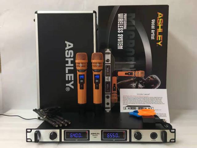 Mic wireless ashley vocal artist digital UHF. 4antena