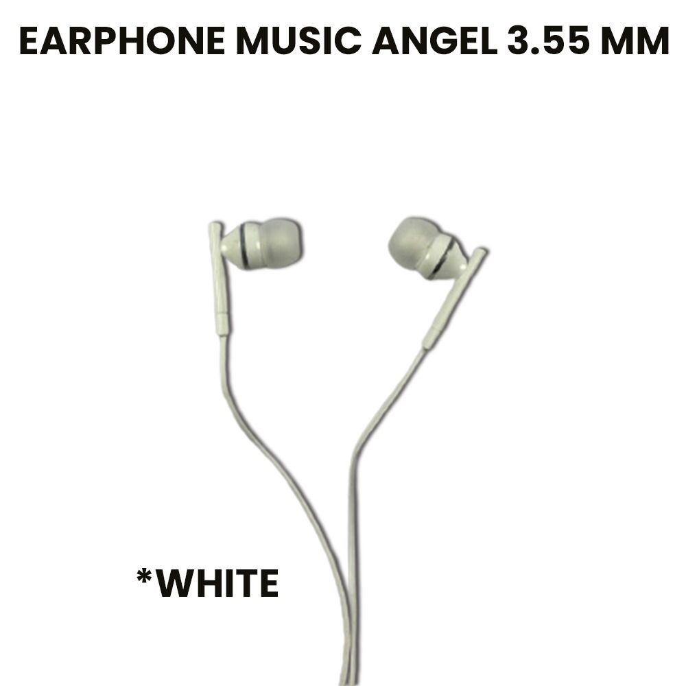 Headset Handsfree Earphone Music Angel Super Bass Stereo Jack 3.5mm Aksesoris Handphone HP OCEANMART OCEAN MART Murah Grosir