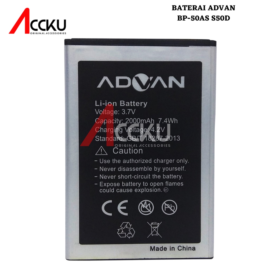 BATERAI ADVAN BP-50AS BATTERY ADVAN S50D BATERAI ADVAN S50D