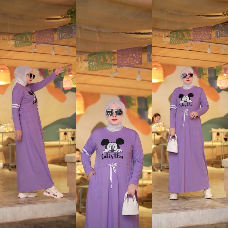 mickey #dress casual#dress sporty#gamis sporty#baju olahraga
