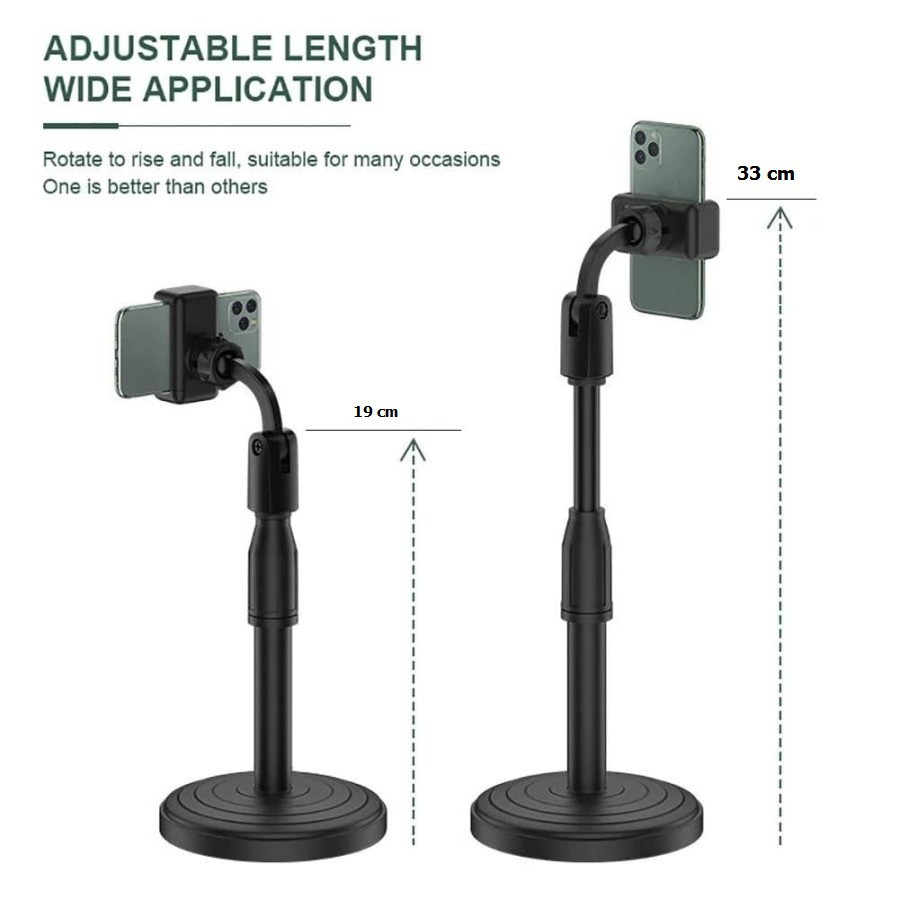 DESKTOP STAND BERDIRI MEJA HOLDER HANDPHONE 360 ROTARY FLAT LAY ADJUST