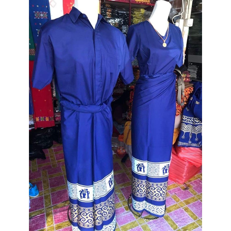 SETELAN SET COUPLE SARITA  BAJU TORAJA NAVY BEST SELLER