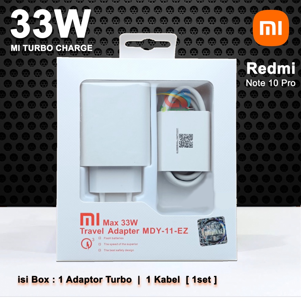 CHARGER XIAOMI TURBO Redmi Note 9 Pro / Note 10 Pro / Note 10S / Poco X3 NFC / Poco F3 33W ORI NEW Turbo