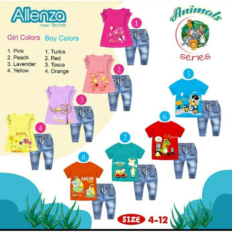 Setelan Jeans Allenza/setelan anak cowo/setelan anak cewe/set jeans anak 4-12 th