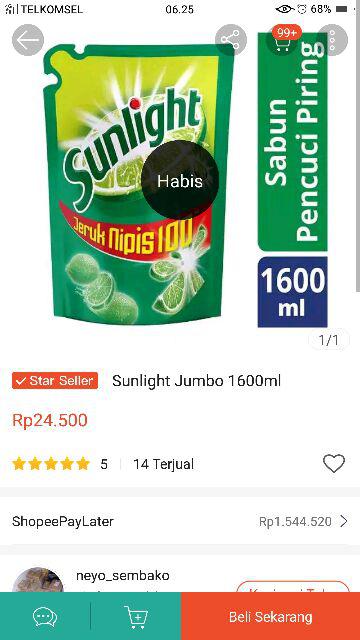 Sunlight Jumbo 1600ml