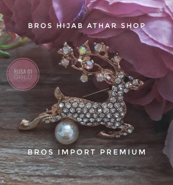 Brooch swan / fashion aksesoris bros angsa permata kristal diamond imitasi import premium