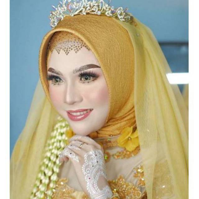 ORGANZA CREPE PREMIUM jilbab  pesta wisuda kondangan 