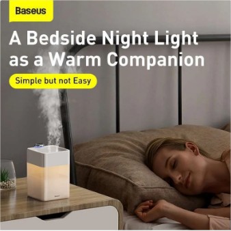 Baseus Time Magic Box Air Humidifier with Aromatherapy Oil Pelembab Udara Aromaterapi Kamar Rumah