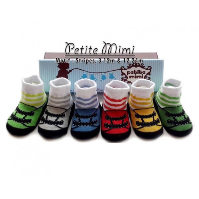 Petite mimi kaos kaki baby boy isi 6 size 0-12 bulan