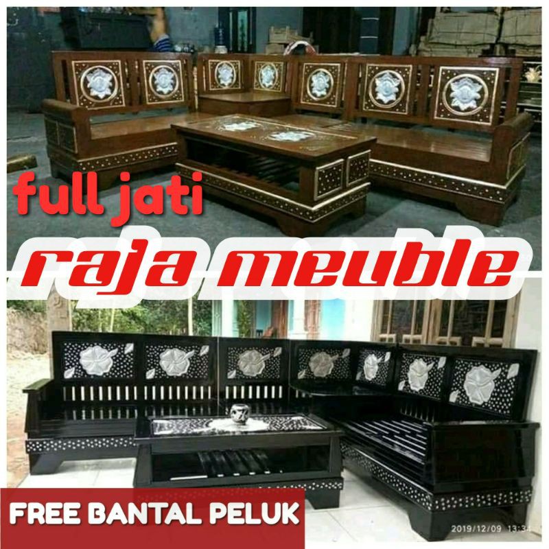 KURSI TAMU JATI SUDUT GELUNG JATI