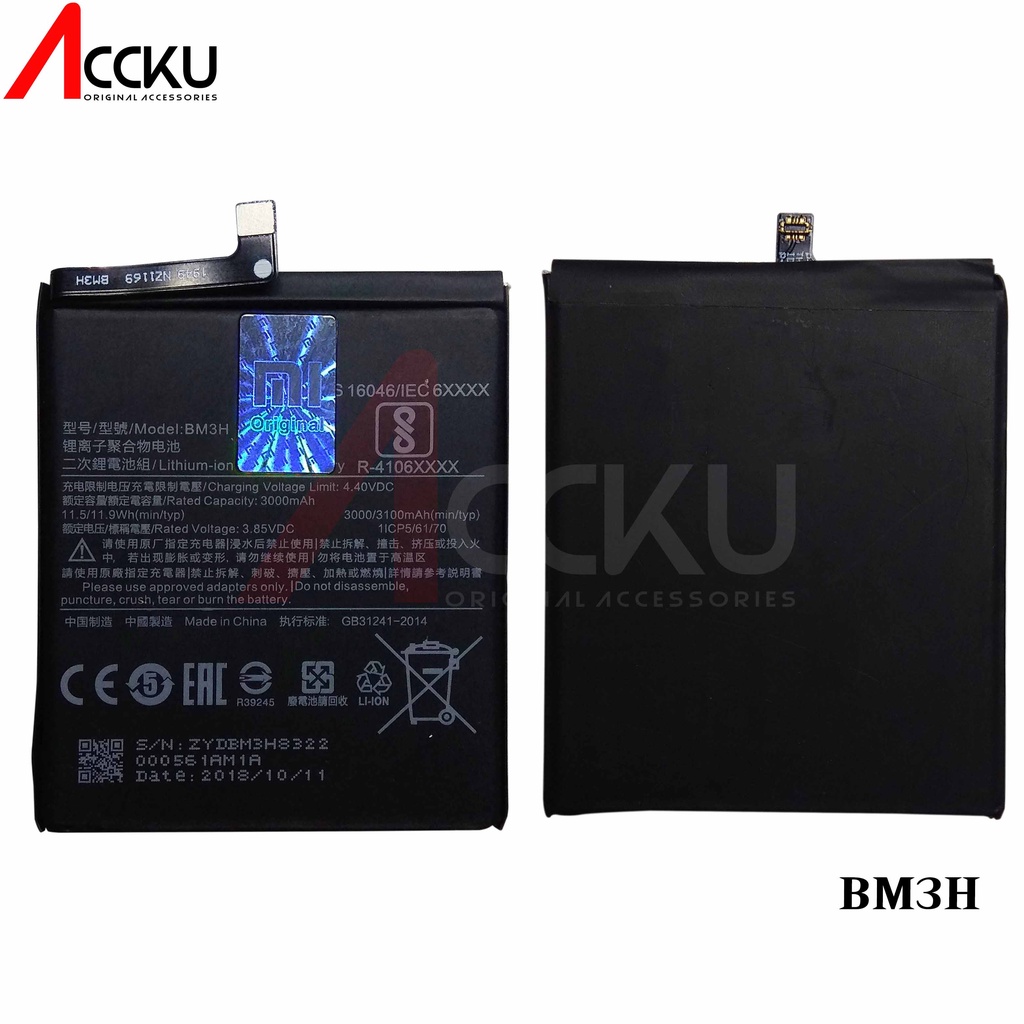 BATERAI XIAOMI PLAY BATTERY XIAOMI BM3H BATERAI Mi PLAY BATTERY BM-3H ORIGINAL