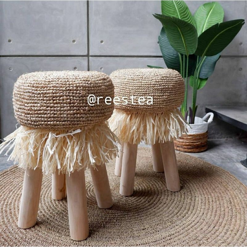 Stool Agel / Gajih Rumbai / Stool Anyam