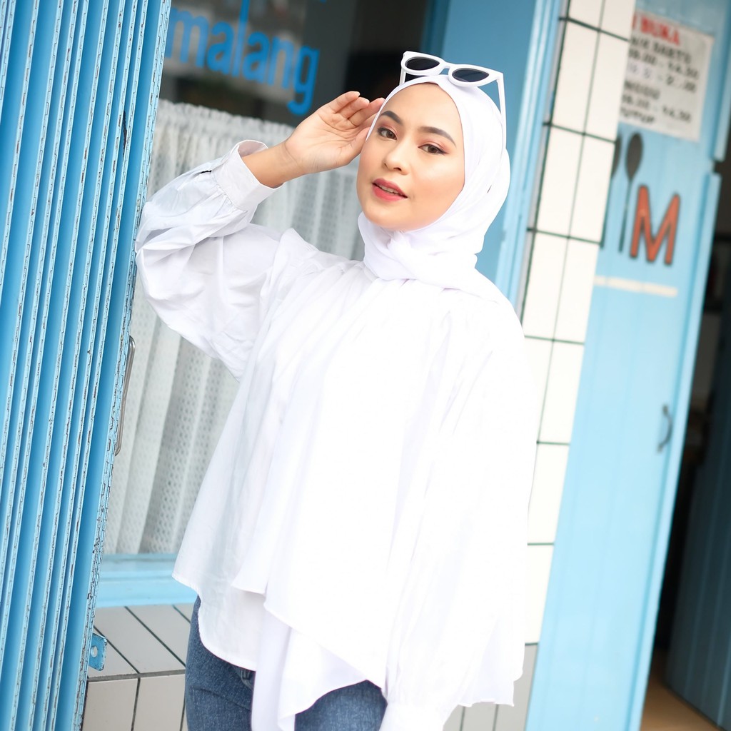 Lozy Hijab - [Defect] Bawal Shawl ( Hijab Pashmina )-white