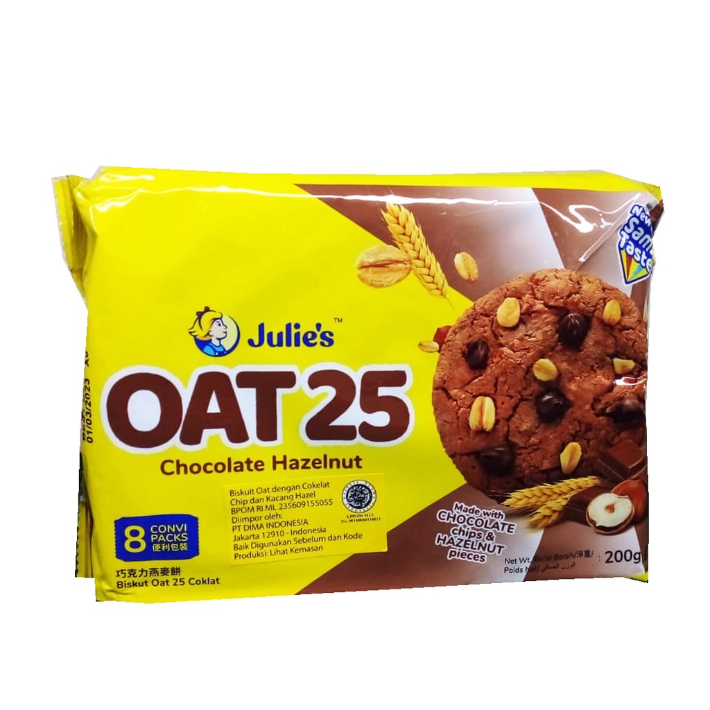 

JULIE'S OAT25 CHOCOLATE HAZELNUT 200G